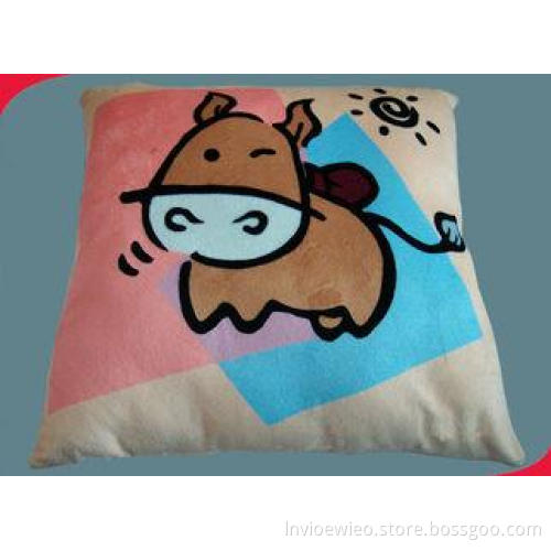 Unique Micro Plush plain cow print throw pillows zipper for